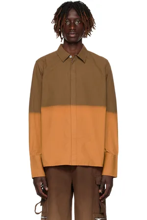 DION LEE Brown & Orange Sunfade Shirt