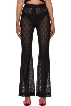 Sheer lace trousers