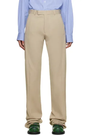 MARTINE ROSE Taupe Twist Seam Trousers