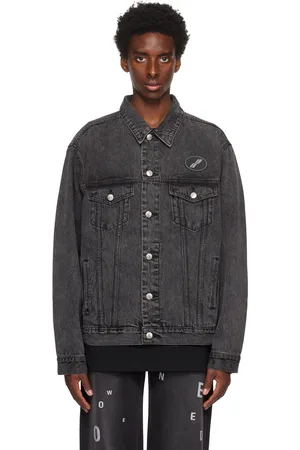 Weekday Lincoln Oversized Denim Trucker Jacket in Gray for Men