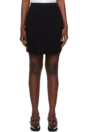 THEORY Black Elasticized Miniskirt