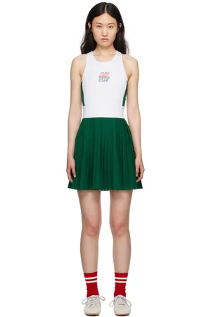 Palmes SSENSE Exclusive Off-White & Green Forest Dress