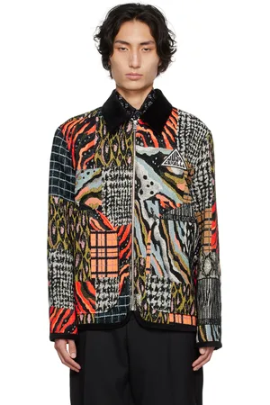 Roberto Cavalli Multicolor Jacquard Jacket