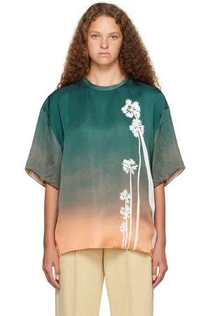 Jil Sander Green Printed T-Shirt