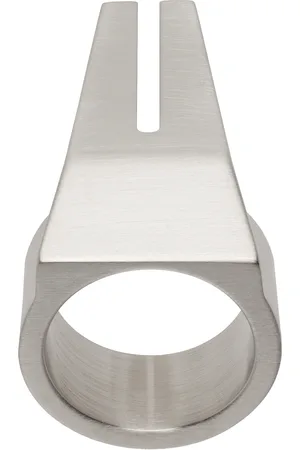 Rick Owens Silver Open Trunk Ring