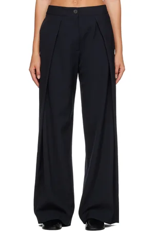 STUDIO NICHOLSON Navy Malar Trousers