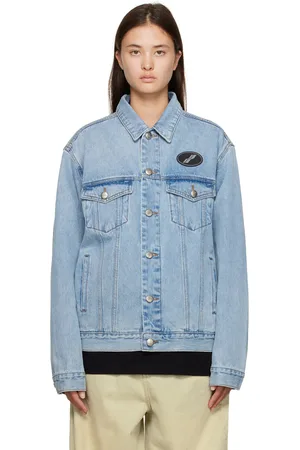 We11 Done Blue Oversized Denim Jacket