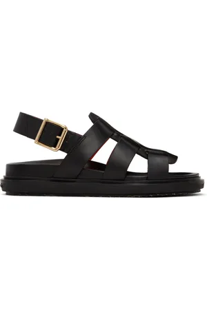Marni Black Gladiator Fussbett Sandals