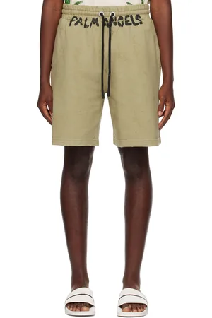 Palm Angels Khaki Faded Shorts