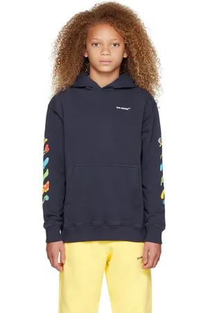 OFF-WHITE Kids Navy Mushrooms Hoodie