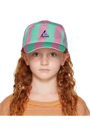 Repose AMS Kids Pink & Green Striped Cap