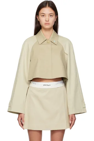 Palm Angels Beige Cropped Jacket