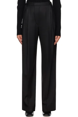 Victoria Beckham Black Wide-Leg Trousers