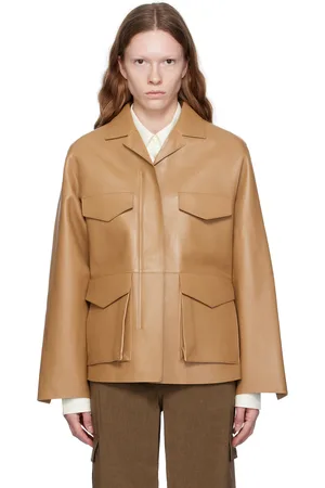 Totême Brown Army Leather Jacket