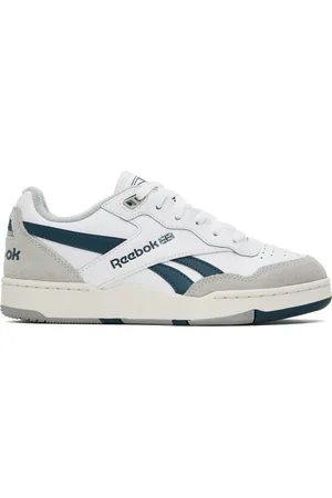 Reebok White & Navy BB 4000 II Sneakers