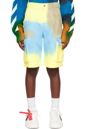 OFF-WHITE Kids Multicolor Tie-Dye Denim Shorts