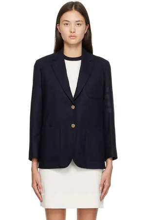 Thom Browne Navy 4-Bar Blazer