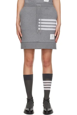 Thom Browne Gray 4-Bar Miniskirt