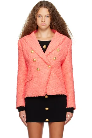 Balmain Pink 6-Button Blazer