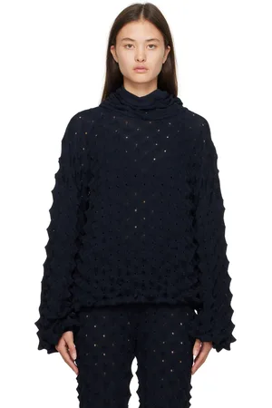 HENRIK VIBSKOV Navy Transparent Spike Hoodie