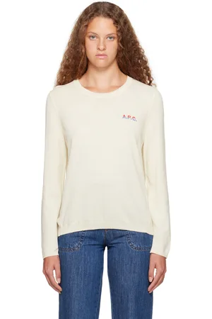A.P.C. Off-White Embroidered Sweater