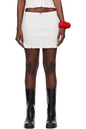 SANDY LIANG White Shorty Miniskirt