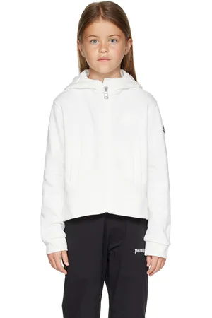 Moncler Kids White Zip Hoodie