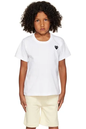 Comme des Garçons Kids White Heart Patch T-Shirt