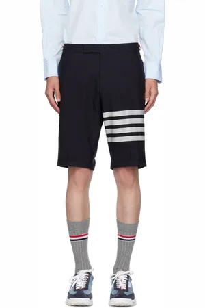 Thom Browne Navy 4-Bar Shorts