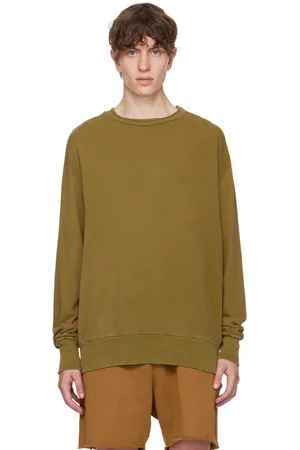 Les Tien Khaki Roll Neck Sweatshirt