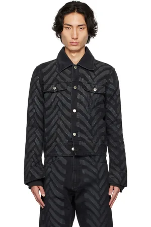 Kanghyuk Black Tire Waxed Denim Jacket