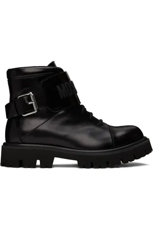 Moschino Black Buckle Boots