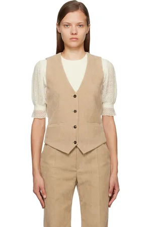 Chloé Beige V-Neck Vest