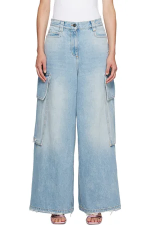 Palm Angels Blue Wide-Leg Jeans
