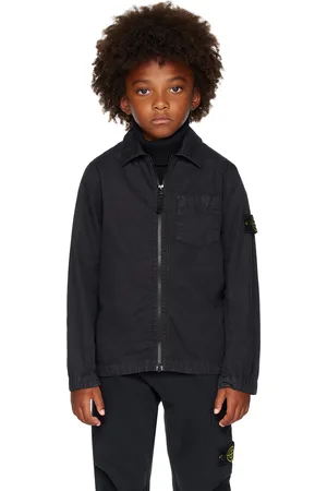 Stone Island Kids Navy Garment-Dyed Shirt