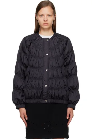 Chloé Navy Ruched Down Jacket