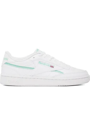 Reebok White & Green Club C 85 Vegan Sneakers
