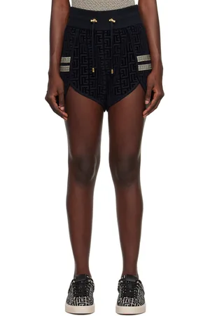 Balmain Navy Monogram Shorts