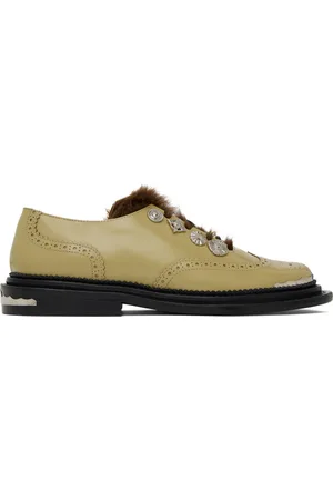 TOGA VIRILIS Khaki Leather Oxfords
