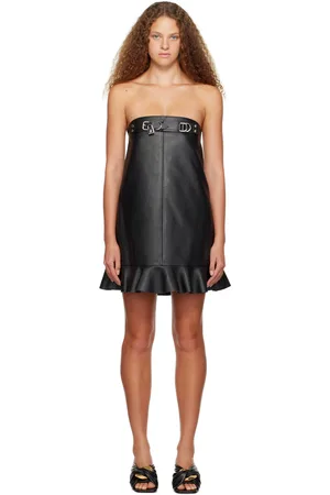 J.W.Anderson Black Padlock Strap Leather Minidress