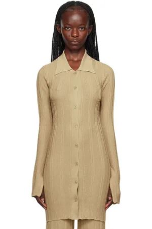 REMAIN Birger Christensen Beige Buttoned Cardigan