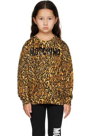 Moschino Kids Brown Leopard Print Sweatshirt