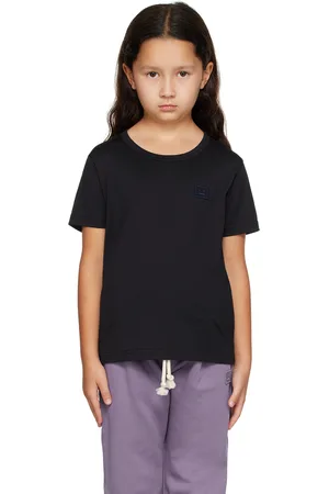 Acne Studios Kids Black Patch T-Shirt