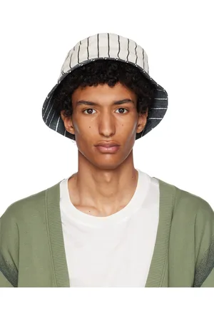 Paul Smith Off-White & Blue Deck Stripe Hat
