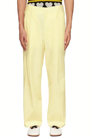 MERYLL ROGGE Yellow Pleated Trousers