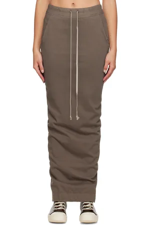 Rick Owens Gray Pillar Maxi Skirt