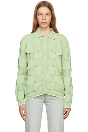Opening Ceremony Green Check Cardigan