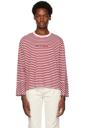 Youths in Balaclava & White Striped Long Sleeve T-Shirt