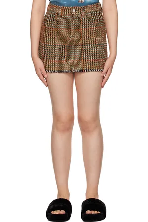 Stella McCartney Brown Check Miniskirt