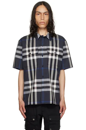 Burberry Navy Check Shirt